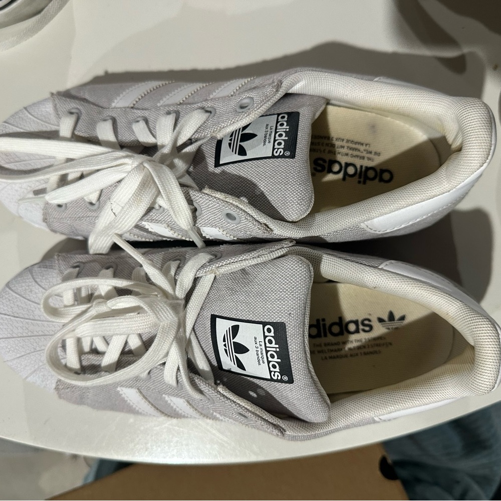 Adidas Classic Gray and White Trainers